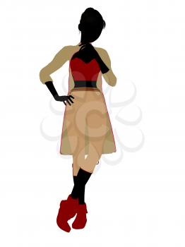 Royalty Free Clipart Image of a Female Genie