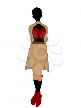 Royalty Free Clipart Image of a Female Genie