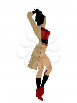 Royalty Free Clipart Image of a Female Genie