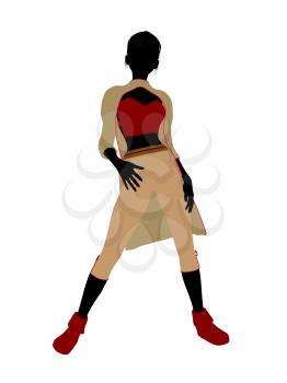 Royalty Free Clipart Image of a Female Genie