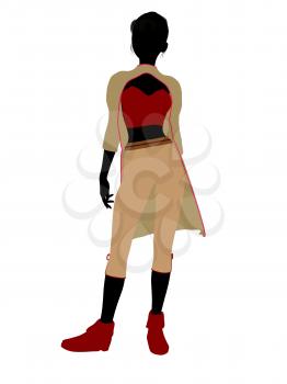 Royalty Free Clipart Image of a Female Genie