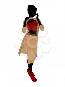 Royalty Free Clipart Image of a Female Genie