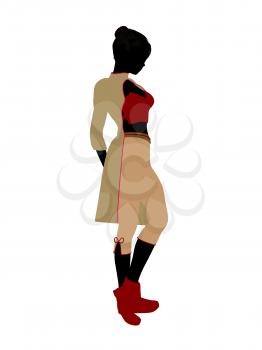 Royalty Free Clipart Image of a Female Genie