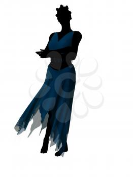 Aladdin fairytale illustration silhouette on a white background