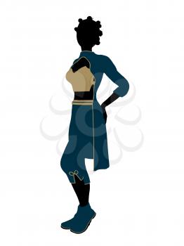 Aladdin fairytale illustration silhouette on a white background