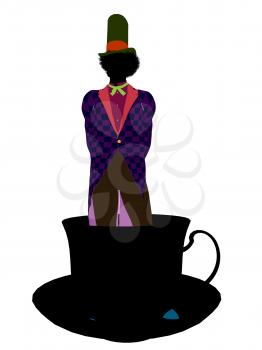 Royalty Free Photo of a Man Standing in a Teacup