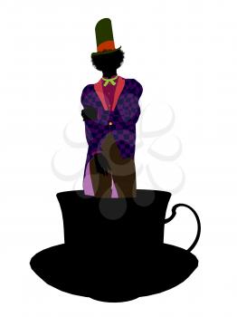 Royalty Free Photo of a Man Standing in a Teacup