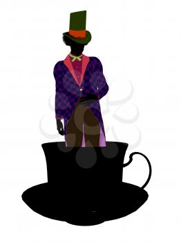 Royalty Free Photo of a Man Standing in a Teacup