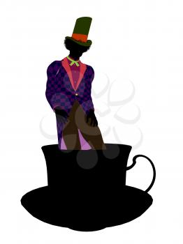 Royalty Free Photo of a Man Standing in a Teacup