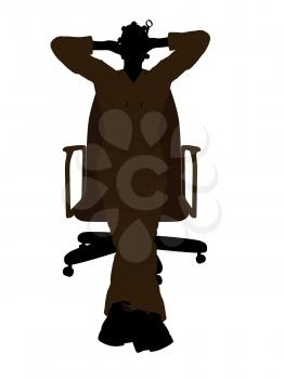 Royalty Free Clipart Image of a Woman in a Chair