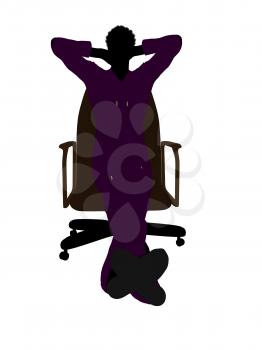 Royalty Free Clipart Image of a Man in a Chair