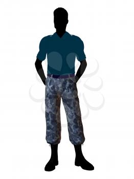 Royalty Free Clipart Image of a Soldier