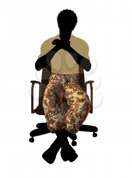 Royalty Free Clipart Image of a Soldier