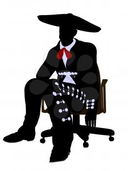 Royalty Free Photo of a Mariachi Man on a Chair