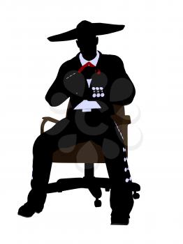 Royalty Free Photo of a Mariachi Man on a Chair