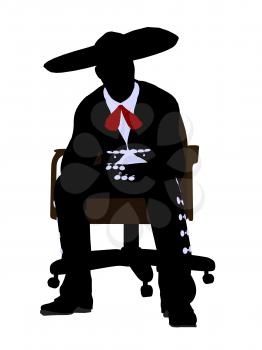 Royalty Free Photo of a Mariachi Man on a Chair