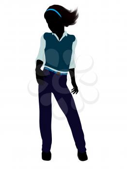 Royalty Free Clipart Image of a Girl