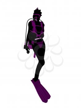 Royalty Free Clipart Image of a Scuba Diver