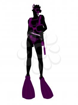 Royalty Free Clipart Image of a Scuba Diver