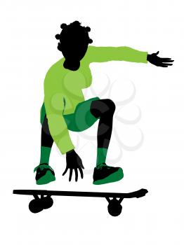 Royalty Free Clipart Image of a Skateboarder