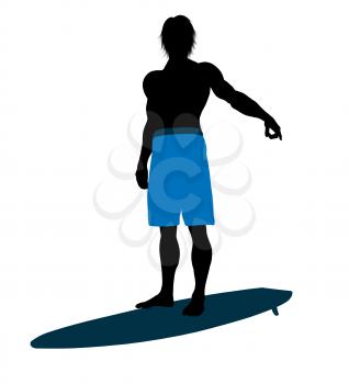 Royalty Free Clipart Image of a Surfer