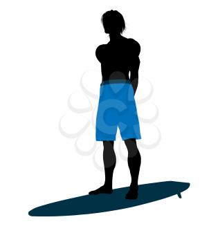 Royalty Free Clipart Image of a Surfer