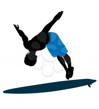 Royalty Free Clipart Image of a Surfer