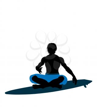 Royalty Free Clipart Image of a Surfer