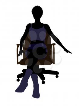 Royalty Free Clipart Image of a Woman in Underwear 