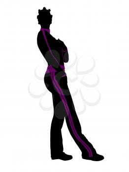 Royalty Free Clipart Image of a Woman in Workout Clothes