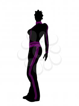 Royalty Free Clipart Image of a Woman in Workout Clothes