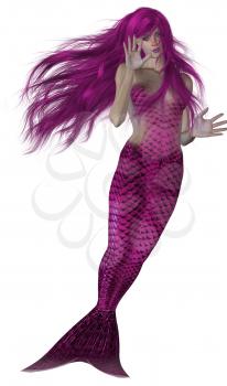 Royalty Free Clipart Image of a Mermaid