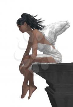 Royalty Free Clipart Image of an Angel