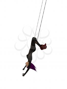 Royalty Free Clipart Image of a Trapeze Artist