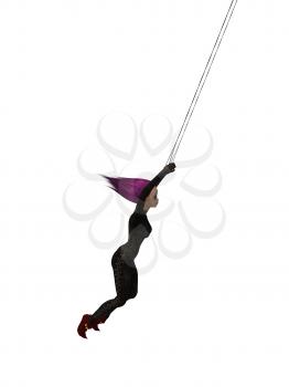 Royalty Free Clipart Image of a Trapeze Artist