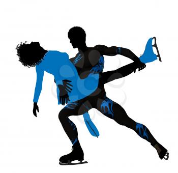 Royalty Free Clipart Image of Figure Skaters