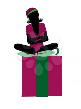 Royalty Free Clipart Image of a Christmas Elf