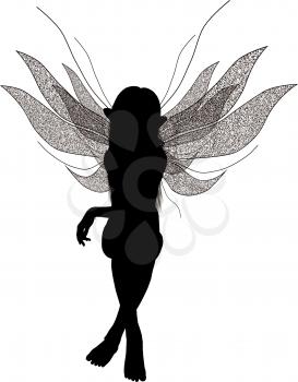 Royalty Free Clipart Image of a Fairy