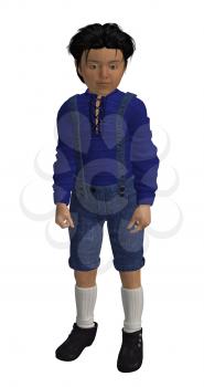 Royalty Free Clipart Image of a Little Boy