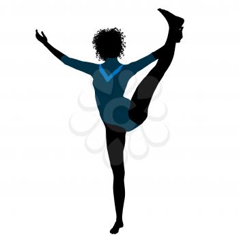 Royalty Free Clipart Image of a Gymnast