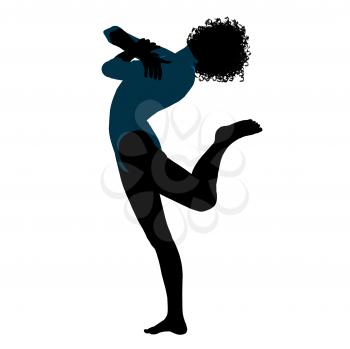 Royalty Free Clipart Image of a Gymnast