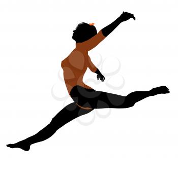 Royalty Free Clipart Image of a Gymnast