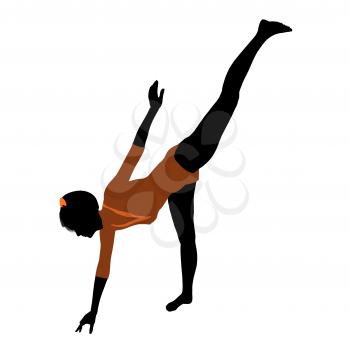 Royalty Free Clipart Image of a Gymnast