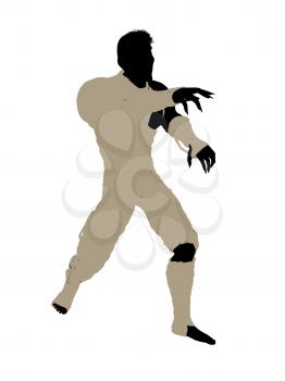 Royalty Free Clipart Image of a Male Mummy