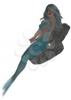 Royalty Free Clipart Image of a Mermaid