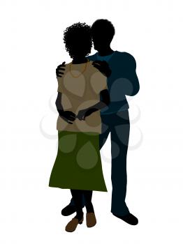 Royalty Free Clipart Image of a Romantic Couple