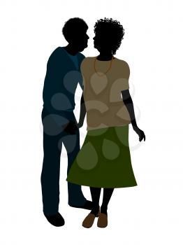 Royalty Free Clipart Image of a Romantic Couple