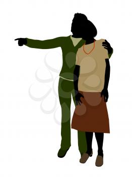 Royalty Free Clipart Image of a Romantic Couple