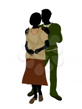 Royalty Free Clipart Image of a Romantic Couple