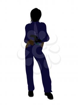 Royalty Free Clipart Image of a Female Officer